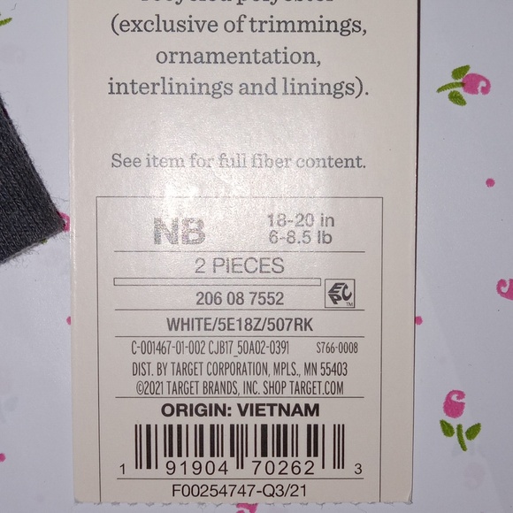 CAT & JACK:  Baby Girls' Heart Long Sleeve Dress - White Sand - Picture 5 of 5